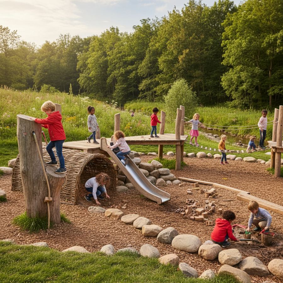 Family playing a board game together