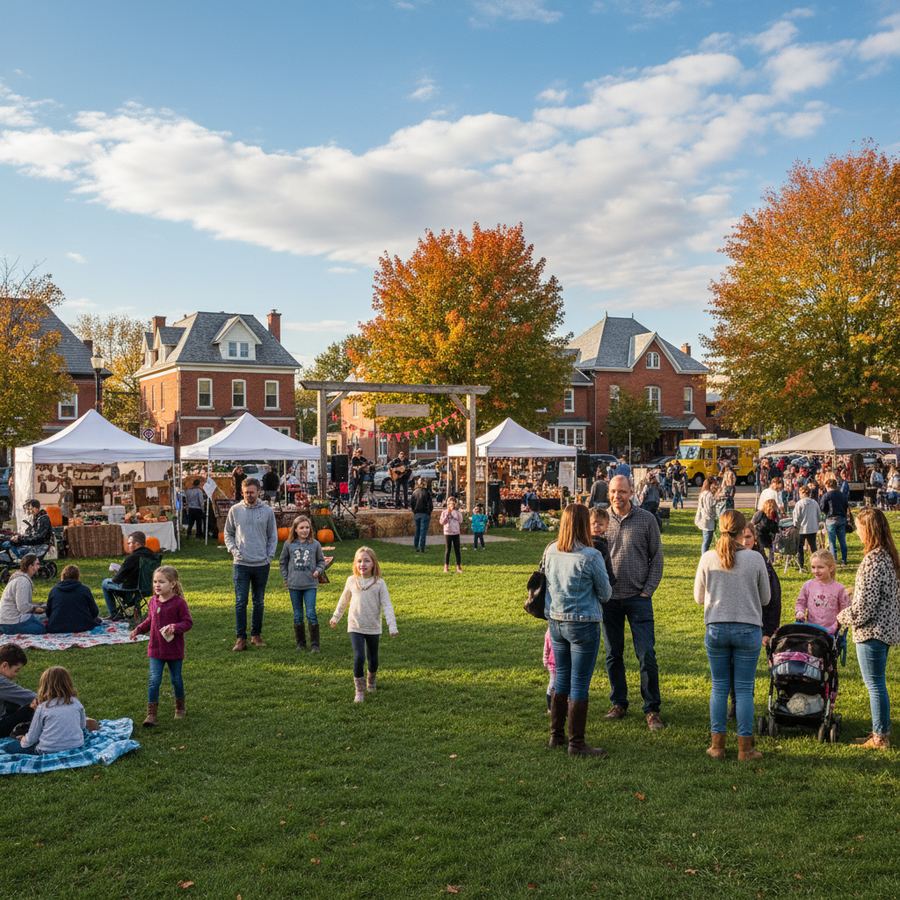 Family riding bikes along a tree-lined trail near Petawawa